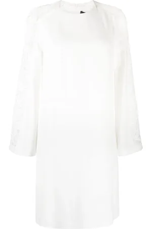 Paule Ka Lace-detail long-sleeved minidress