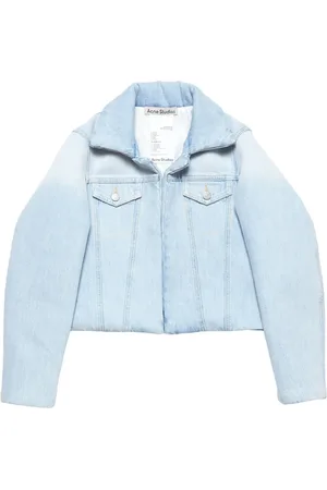 Acne Studios Floral-lining denim jacket