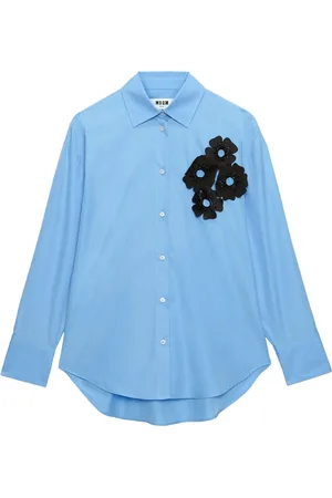 Msgm Floral-appliqu?? shirt