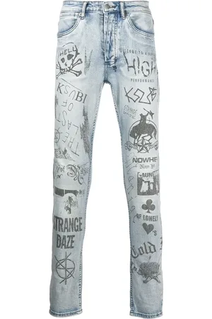 KSUBI Van Winkle graphic-print skinny jeans