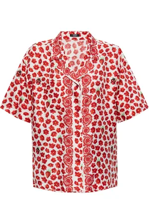 VERSACE Strawberry Garden silk shirt