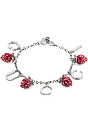 Gucci Strawberry charm link bracelet
