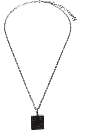 CHANEL 2002 square-pendant necklace