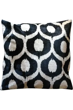 Les-Ottomans Jacquard silk velvet-blend cushion