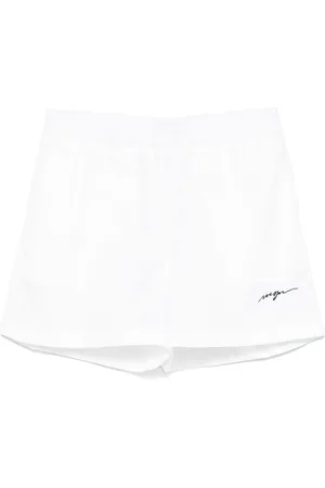 Msgm Logo-embroidered track shorts