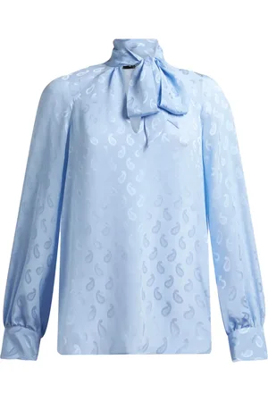 Etro Paisley-jacquard silk blouse