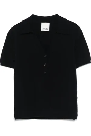 Allude Knitted polo top