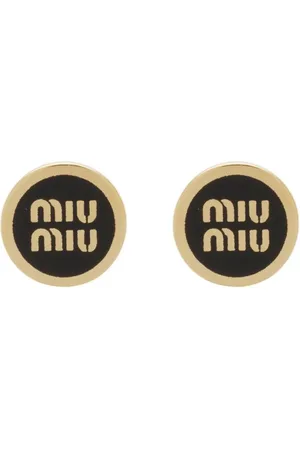 Miu Miu Logo-embossed stud earrings