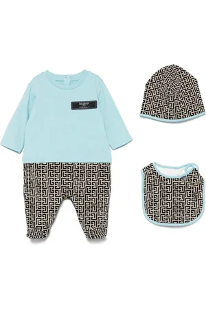 Balmain PB-monogram babygrow set (set of three)