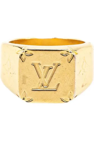 LOUIS VUITTON 2021 Plated Monogram Signet Ring costume ring
