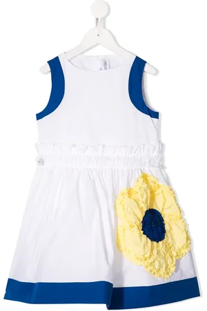 Simonetta Sleeveless flower patch dress