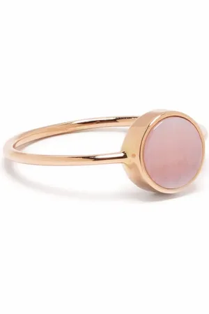 GINETTE NY 18kt rose mini Ever mother-of-pearl disc ring