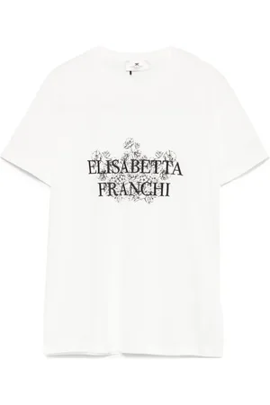 Elisabetta Franchi Logo-embroidered T-shirt