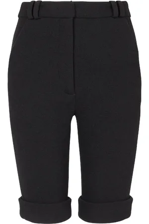 Balmain High-rise wool cycling shorts