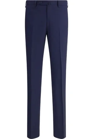 GI CAPRI Virgin wool tapered-leg trousers