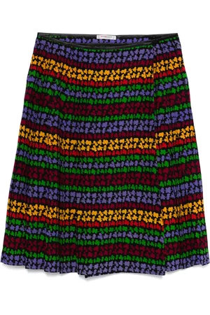 Saint Laurent 1980s clovers-print midi skirt