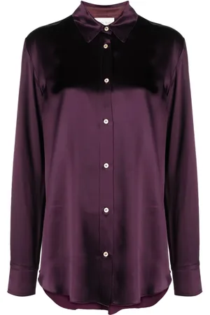FORTE FORTE Satin-finish long-sleeve shirt