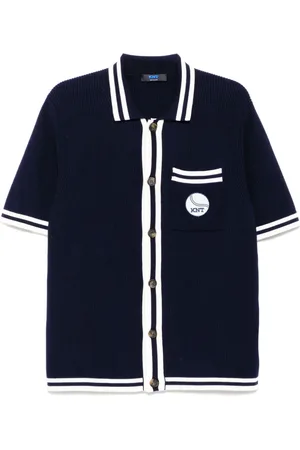Kiton Logo-patch shirt