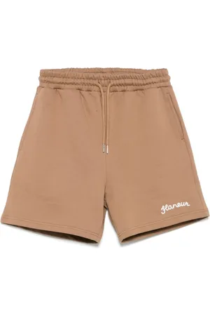 FLÂNEUR Logo-embroidered track shorts