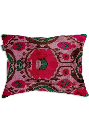Les-Ottomans Jacquard velvet cushion