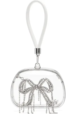 Self-Portrait Clear top handle clutch bag