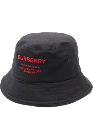 Burberry 2010s embroidered logo bucket hat