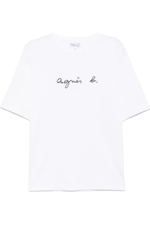 AGNÈS B. Logo-embroidered T-shirt