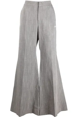 OFF-WHITE Tie-detail draped wide-leg trousers