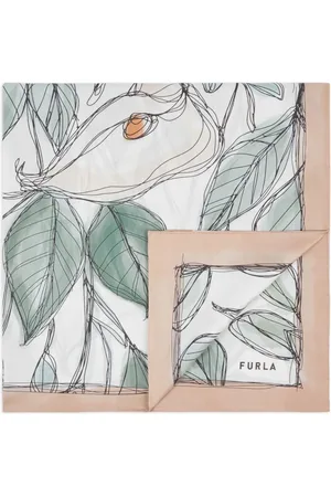 Furla Lily-print silk foulard