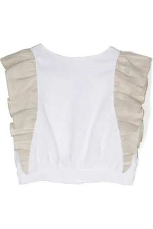 LA STUPENDERIA Slub-texture linen top