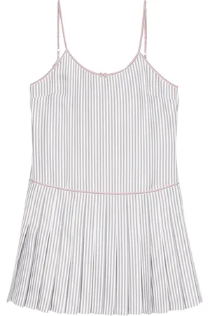 Thom Browne Striped pleated minidress