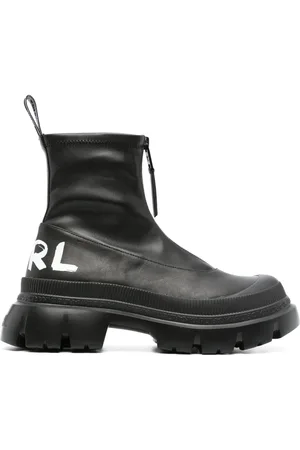 Karl Lagerfeld 60mm logo-print leather ankle boots