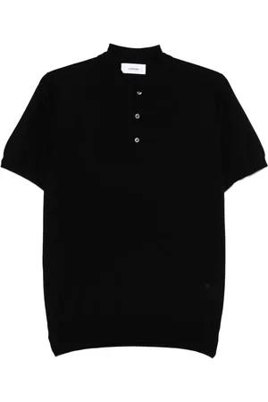 LARDINI Fine-knit polo shirt