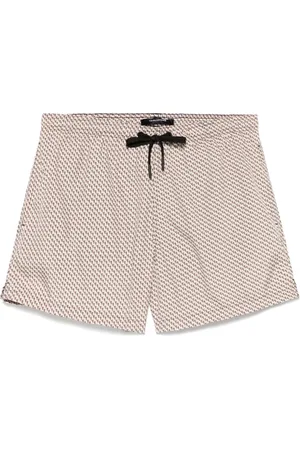 TAGLIATORE Geometric-print swim shorts