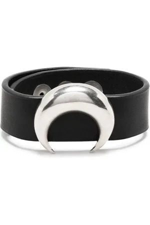 Marine Serre Crescent Moon leather bracelet