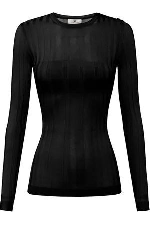 Elisabetta Franchi Semi-sheer ribbed top