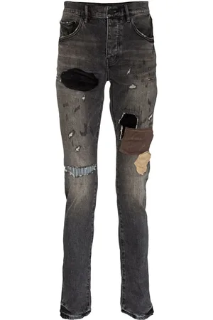Purple Brand Distressed patchwork skinny jeans