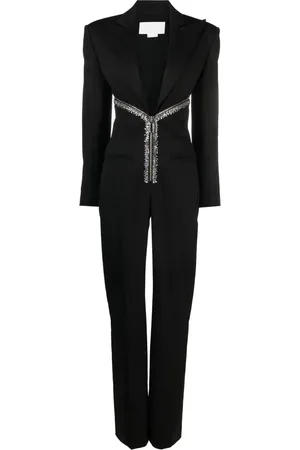 GENNY Crystal-embellished tailored-design jumpsuit