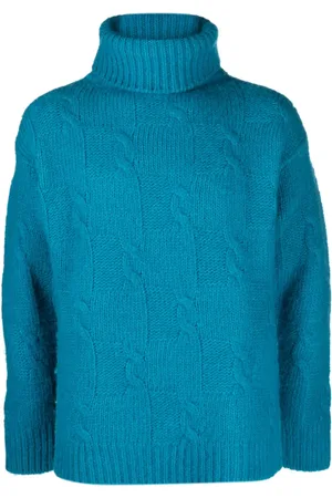 PT Torino Roll-neck cable-knit jumper
