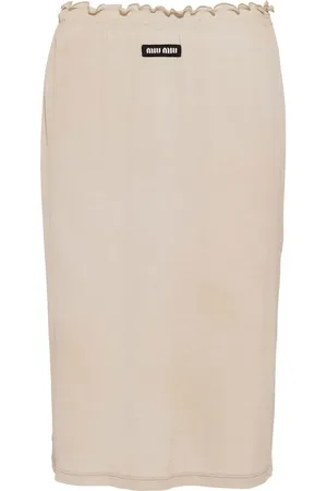 Miu Miu Garment-dyed cotton skirt