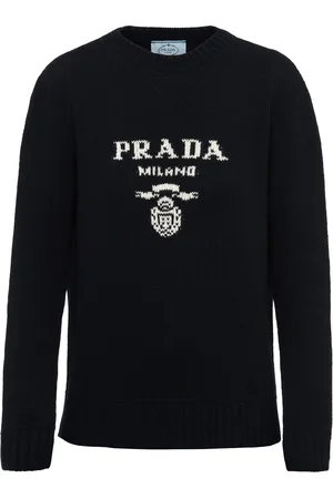 Prada Logo-intarsia wool-cashmere jumper