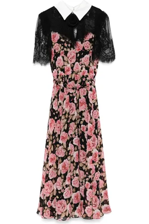 NISSA Floral-print midi dress