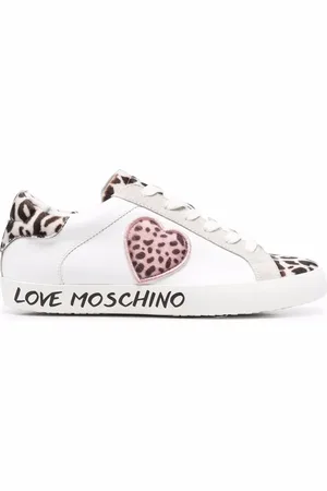 Moschino Leopard-print lace-up trainers