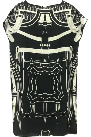 Hermès 2010s graphic-print silk dress