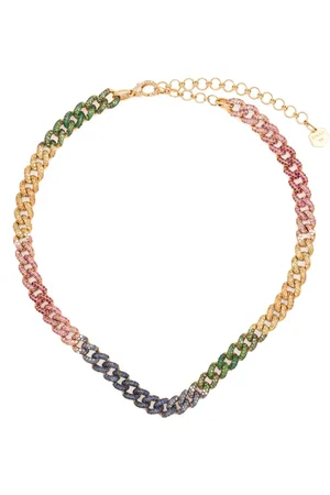 Shay 18K yellow Rainbow Pave choker