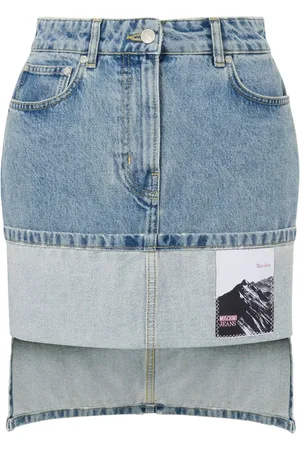 Moschino Logo-appliqu?? denim skirt