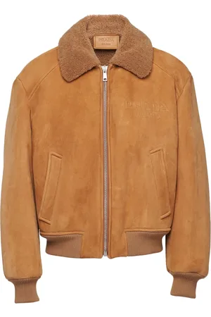 Prada Shearling-collar jacket