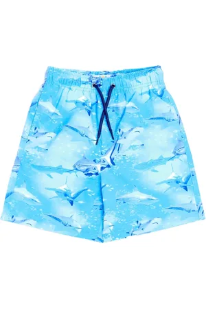 SOLISWIM KIDS Abstract-pattern swim shorts