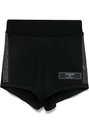 Balmain Logo-patch shorts