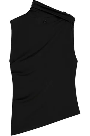 Courrèges Draped jersey tank top